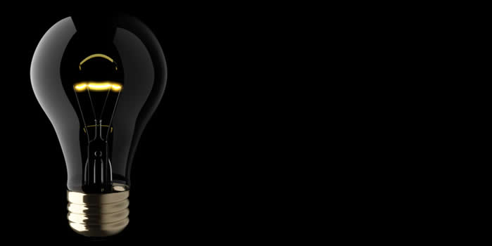 A black lightbulb